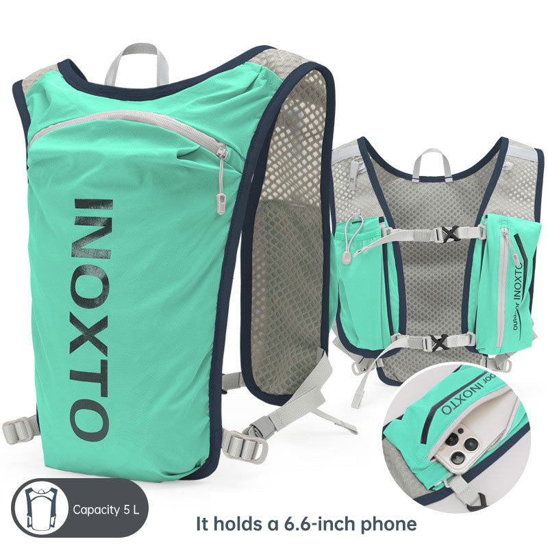 Running Bag 5L Outdoor Sports Lightweight Backpack Men's and Women's Trail Marathon Backpack Cycling Bag Water Bag Backpack