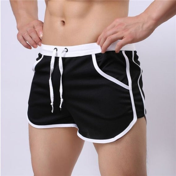 New and transparent style Songju thin home pull-out wide outer split short three action split pants short shorts