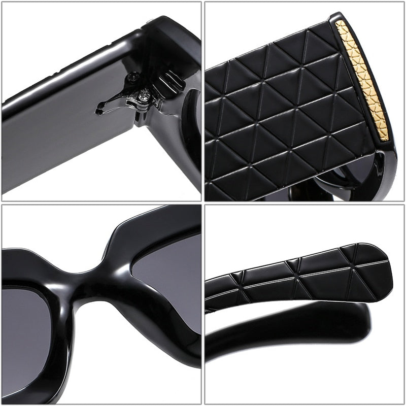 إطار كبير سميك الساقين صافي النظارات الشمسية الحمراء مربع ظلة النظارات الشمسية الاتجاه الإناث القيادة النظارات الشمسية 