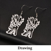 DIY Cutsom Drawing Art Necklaces Personalized Stainless Steel Kids Artwork Logol Pendant Jewelry Gifts for Family Children