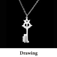 DIY Cutsom Drawing Art Necklaces Personalized Stainless Steel Kids Artwork Logol Pendant Jewelry Gifts for Family Children