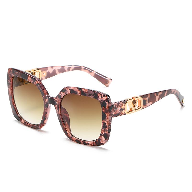 New Fashion Square Sunglasses Trend V-Shaped Sunglasses Women's Large Frame Sunglasses