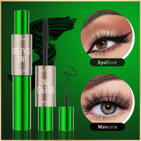 2-in-1 long and thick double-ended mascara, natural and smooth, no smudge cross-border makeup eyeliner