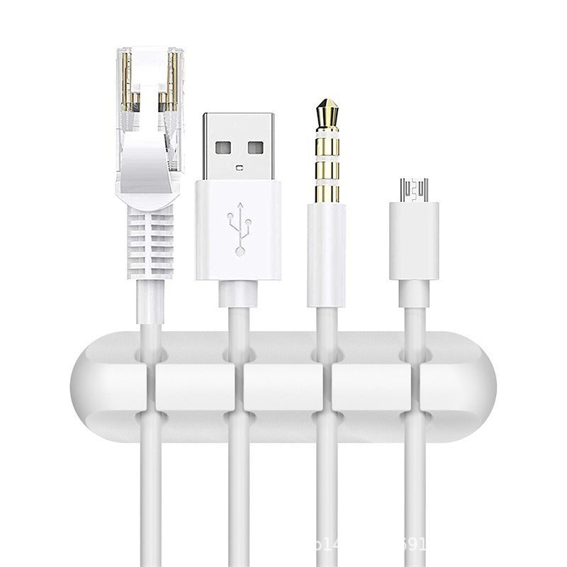 Creative silicone storage hub charging cable organize data cable holder mobile phone desktop cable organizer
