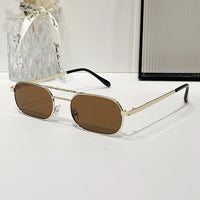 Fashionable and personalized square narrow frame fashionable sunglasses for men and women