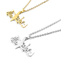 موضة دولة فلسطين خريطة العلم قلادة قلادة الفولاذ المقاوم للصدأ الذهب والفضة اللون الرجال النساء الخرائط العرقية مجوهرات هدية