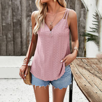 Spring/Summer Foreign Trade Leisure Solid Color Suspended Tank Top
