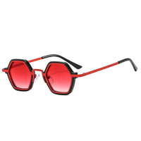 Punk Hip-Hop New Sunglasses Personality Small Frame Polygonal Metal Mixed Men And Women Fashion Sunglasses