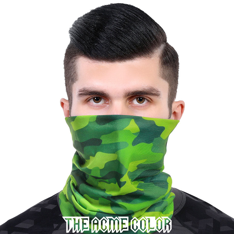 Green 2 Ski Magic Bandana Anti-UV Mask Warm Neck Cover Women's Breathable Outdoor Mask Riding Men and Women