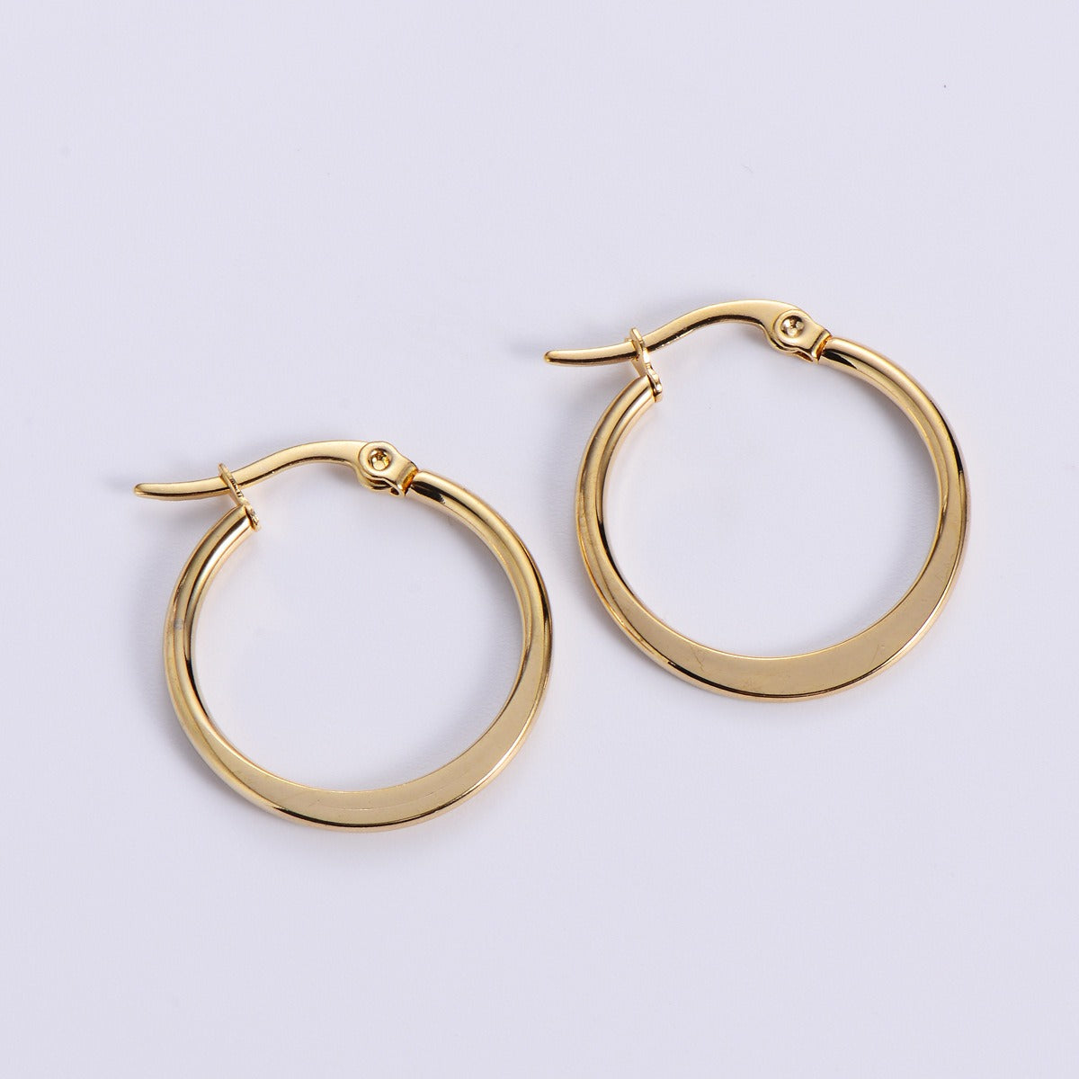 Earring round strip flattened ear line buckle technology ear line summer women's new jewelry