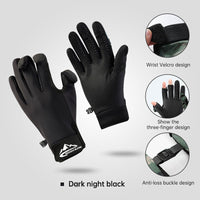 Outdoor Luya fishing gloves male dew three-finger non-slip plus velvet warm windproof riding cold-proof fishing gloves.