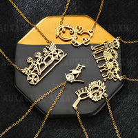 DIY Cutsom Drawing Art Necklaces Personalized Stainless Steel Kids Artwork Logol Pendant Jewelry Gifts for Family Children