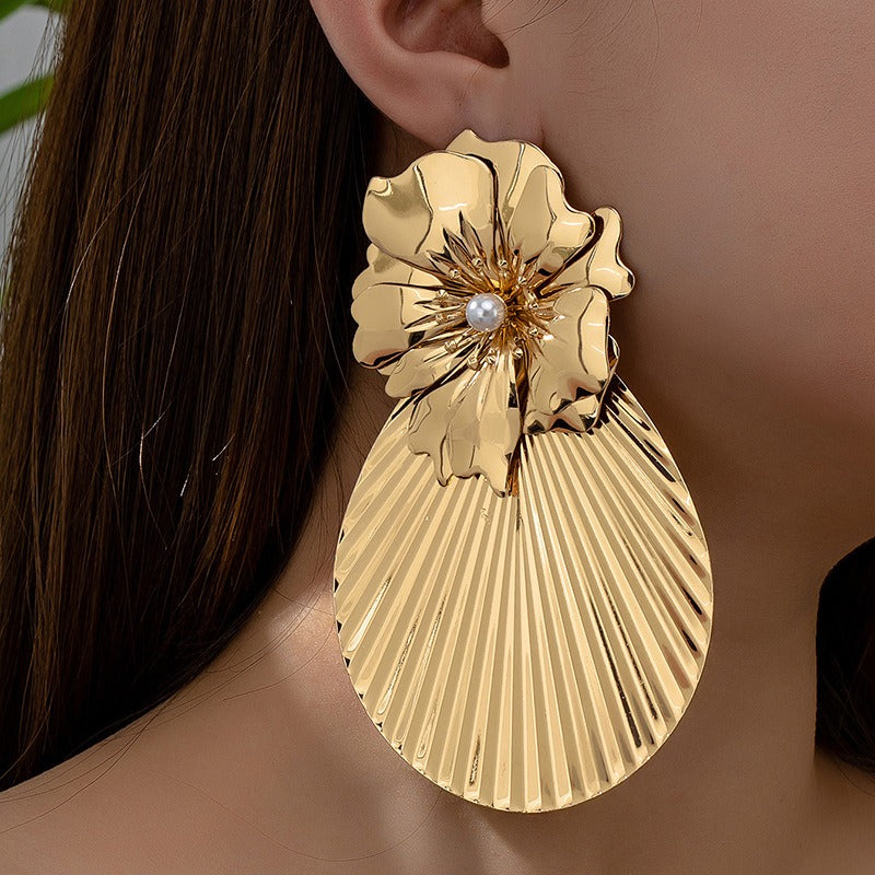 Flower Ginkgo Leaf Ear studs Ear studs Fashion jewelry