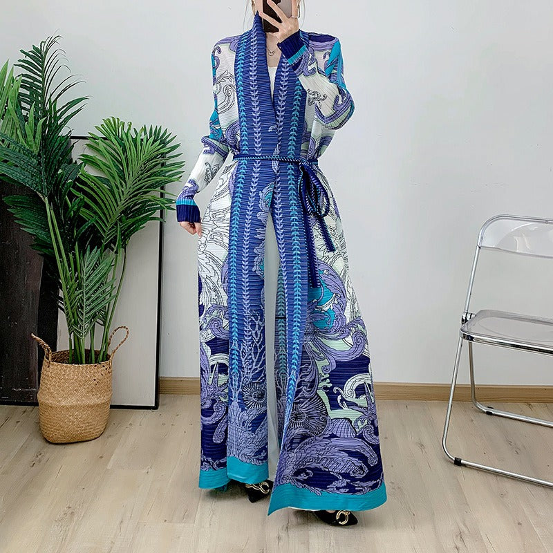 Muslim Fashion Elegant Cardigan Dress Belt Robe