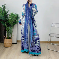 Muslim Fashion Elegant Cardigan Dress Belt Robe