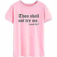 European and American personalized letter printed street casual women's new T-shirt made of pure cotton