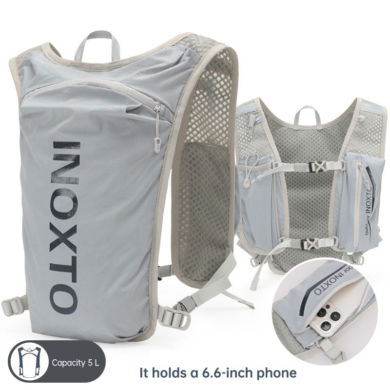 Running Bag 5L Outdoor Sports Lightweight Backpack Men's and Women's Trail Marathon Backpack Cycling Bag Water Bag Backpack