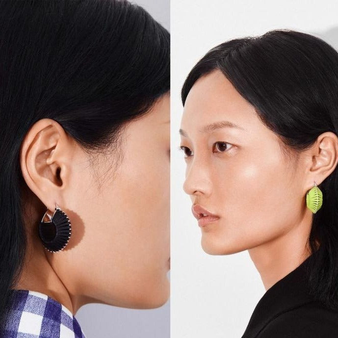 Earrings Round Drum Earrings Cowhide Rope Stereoscopic Earrings 925 Silver Needle Female