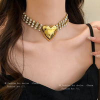 Love multi-layer diamond necklace with collarbone chain for fashion