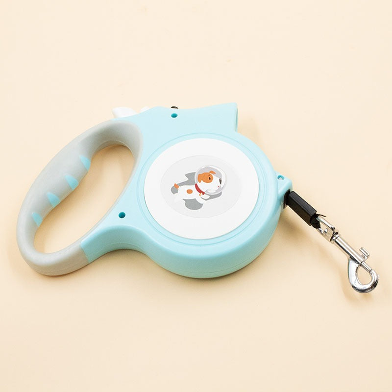 Pet 5-meter automatic retractable leash with light dog walker, small dog leash with rope