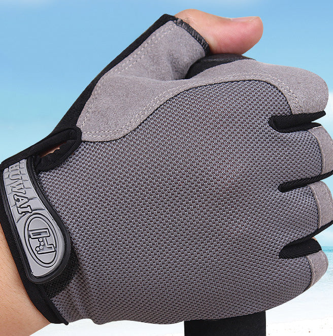 Spring And Summer Half Finger Men's And Women's Fitness Gloves Training Weightlifting Outdoor Mountaineering Riding Non-Slip Wear-Resistant Sports Gloves