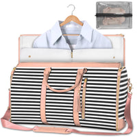 PU leather portable men's and women's foldable suit bag, multifunctional travel luggage bag