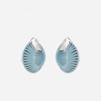 Earrings Round Drum Earrings Cowhide Rope Stereoscopic Earrings 925 Silver Needle Female