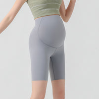 Pregnant women's pants Spring and summer thin bottoming pants Yoga shark pants abdomen support seamless shorts facial mask pants