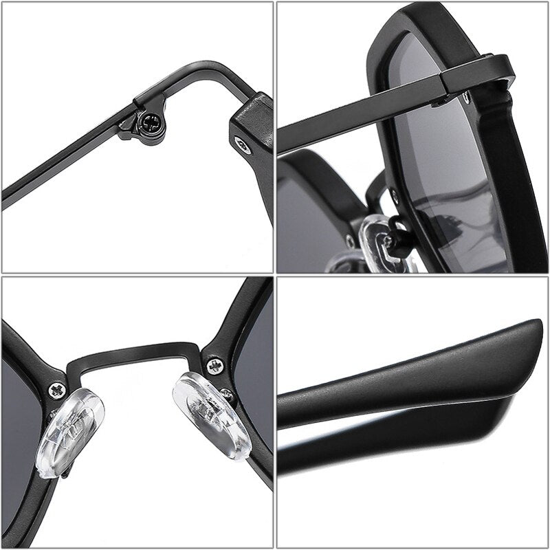 Punk Hip-Hop New Sunglasses Personality Small Frame Polygonal Metal Mixed Men And Women Fashion Sunglasses