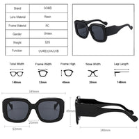 Large Frame Fashion Sunglasses Ins Thick Line Temples Popular Personality Men And Women All-Match Sunglasses