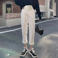 Pregnant women's jeans, belly support pants, high