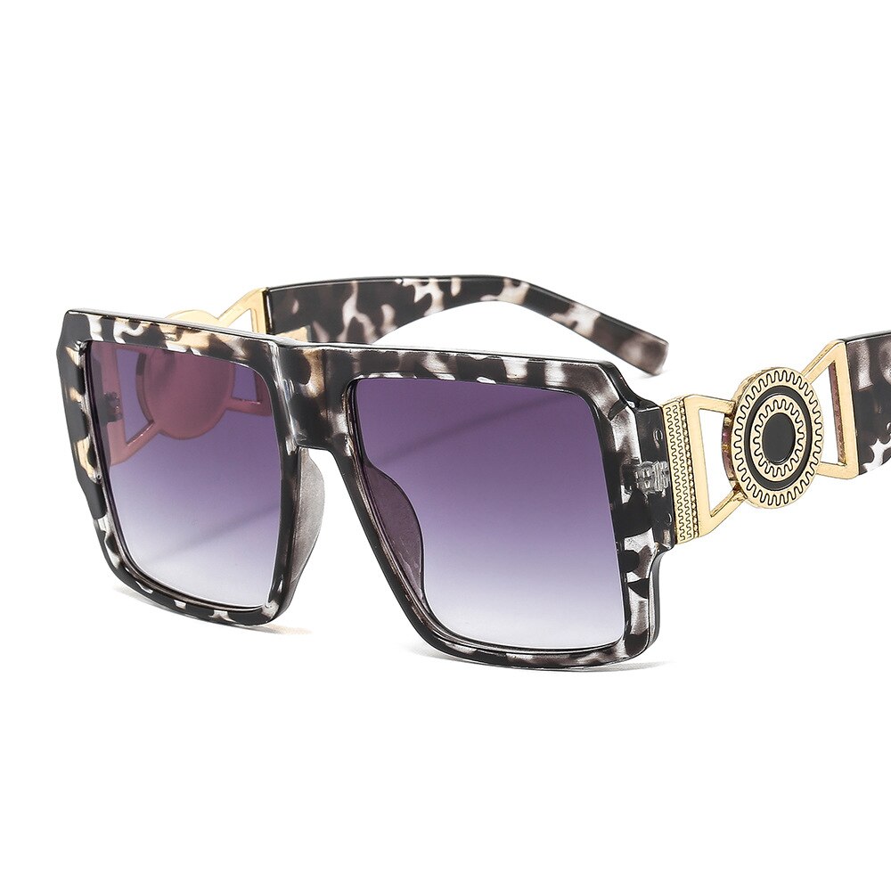 New Square Sunglasses Men's Fashion Big Frame Ins Street Shooting Net Red Sunglasses Female Punk Personality Glasses