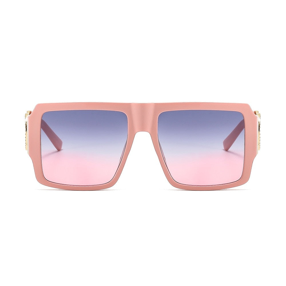 New Square Sunglasses Men's Fashion Big Frame Ins Street Shooting Net Red Sunglasses Female Punk Personality Glasses