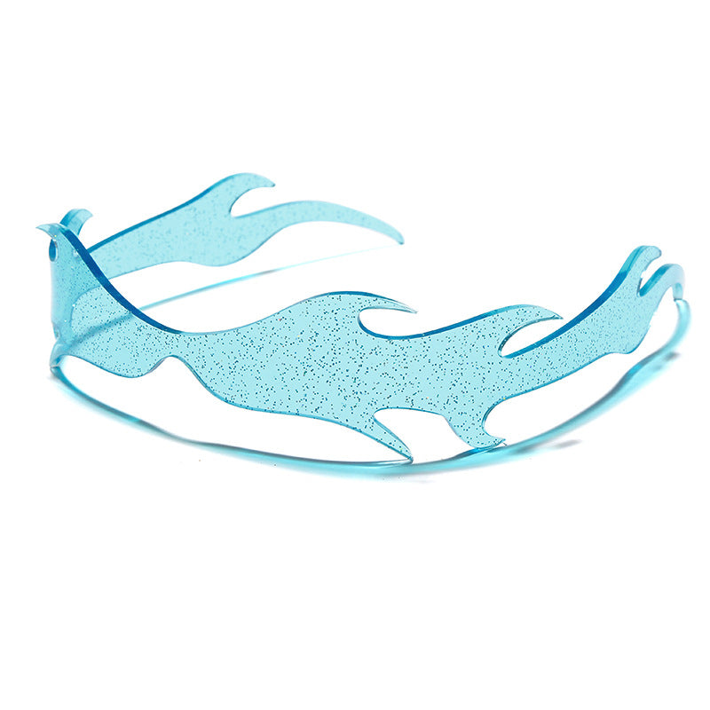 New Flame Ring Frameless Fashion Personality Sunglasses Net Red Street Shooting Hip-Hop Trend Glasses