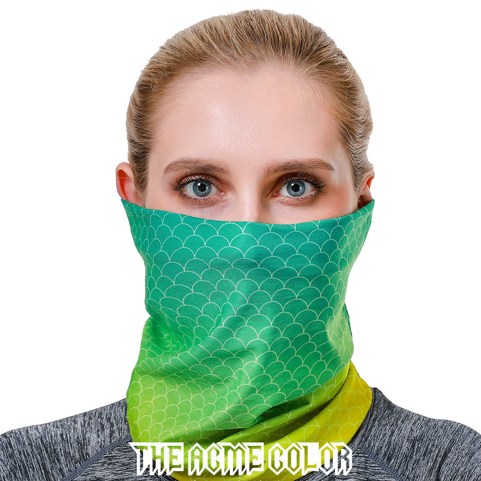 Green 2 Ski Magic Bandana Anti-UV Mask Warm Neck Cover Women's Breathable Outdoor Mask Riding Men and Women