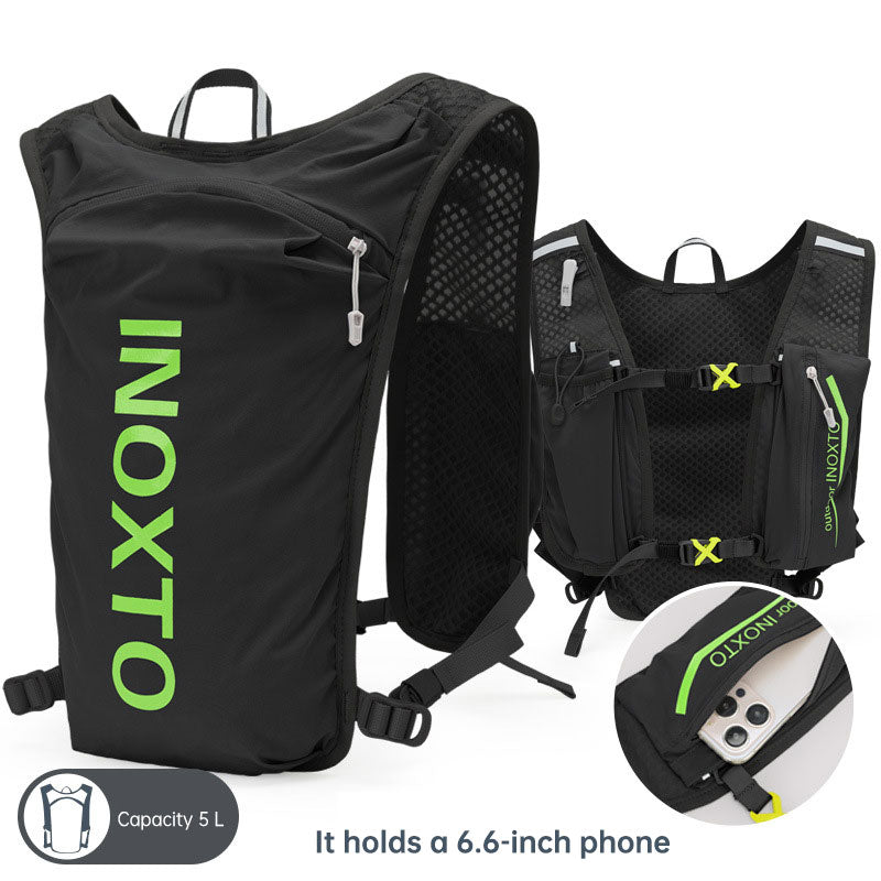 Running Bag 5L Outdoor Sports Lightweight Backpack Men's and Women's Trail Marathon Backpack Cycling Bag Water Bag Backpack