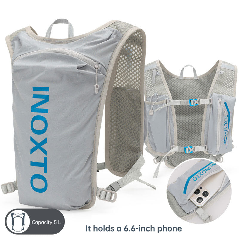 Running Bag 5L Outdoor Sports Lightweight Backpack Men's and Women's Trail Marathon Backpack Cycling Bag Water Bag Backpack