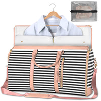 PU leather portable men's and women's foldable suit bag, multifunctional travel luggage bag