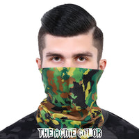 Green 2 Ski Magic Bandana Anti-UV Mask Warm Neck Cover Women's Breathable Outdoor Mask Riding Men and Women