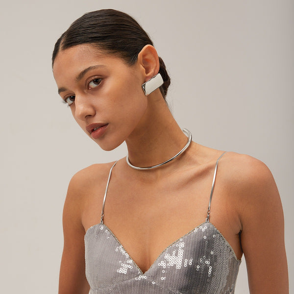 Rectangular smooth earrings for women, trendy and cool style earrings