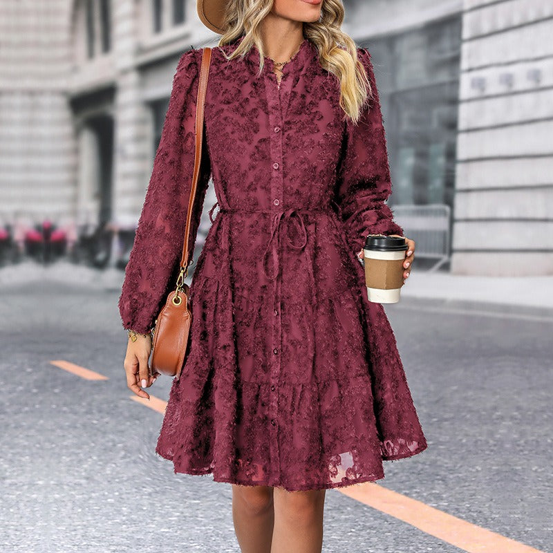 Wholesale Spring and Autumn Hot Products Multi color European and American Fashion Long sleeved Women's Dresses