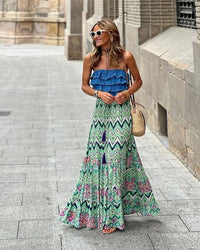 تنورة طويلة متأرجحة كبيرة من New Leisure Vacation نصف تنورة للنساء