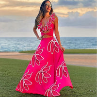 European and American swimwear new petal decoration fluorescent one piece swimsuit  suit