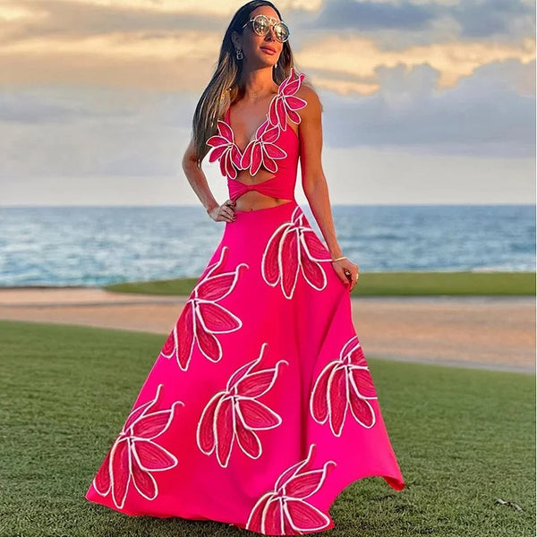 European and American swimwear new petal decoration fluorescent one piece swimsuit  suit