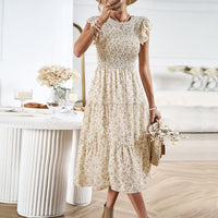 Fragmented flower dress, summer foreign trade women's clothing, elegant temperament, long skirt