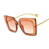 New Fashion Sunglasses Women's Large Square Sunglasses Trend Flat Glasses