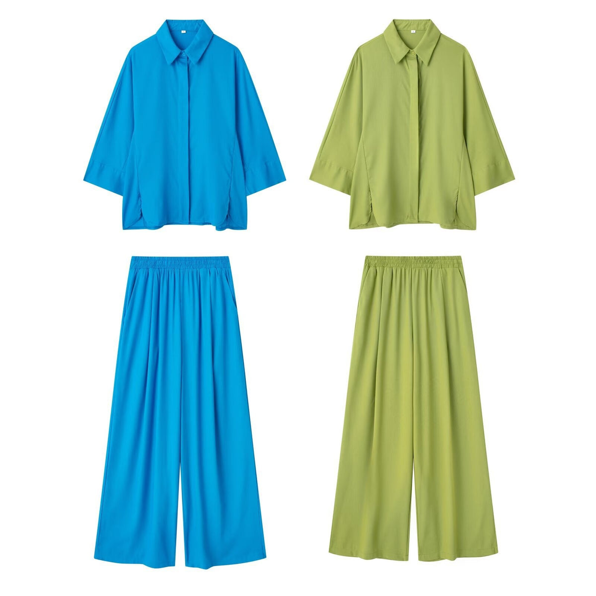 Summer New Women's Fashion European and American Style Loose Shirt Casual Pants