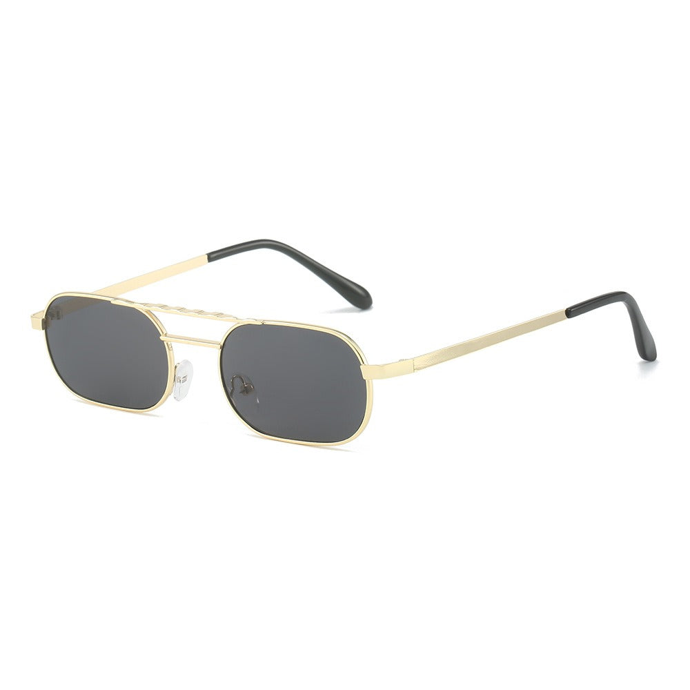 Fashionable and personalized square narrow frame fashionable sunglasses for men and women