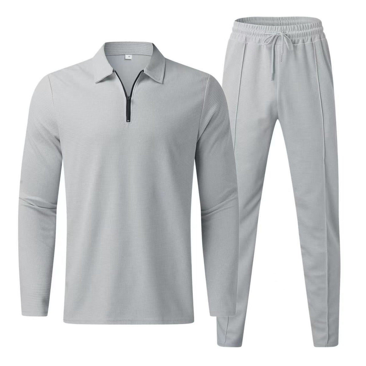 Men's casual sports suit with sleeves and long pants