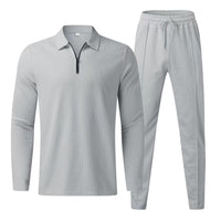 Men's casual sports suit with sleeves and long pants